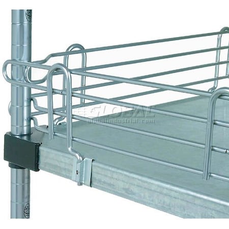 Nexel Chrome Ledge for Solid Shelves, 72inW x 4inH SL72C